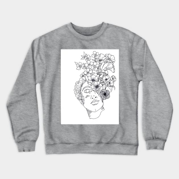 Cemented Outline Crewneck Sweatshirt by Crafton Megan Art